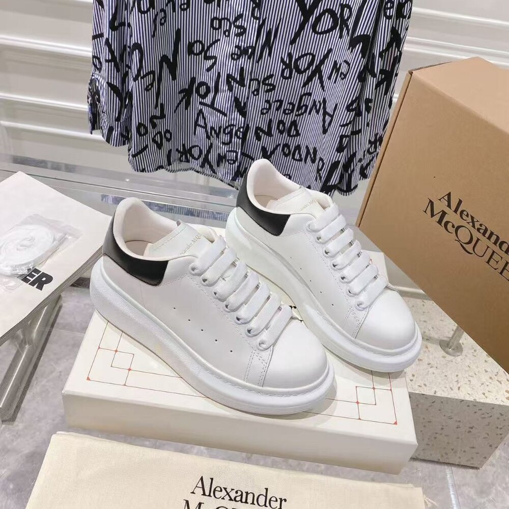 Alexander McQueen White Women's Leather Sneakers